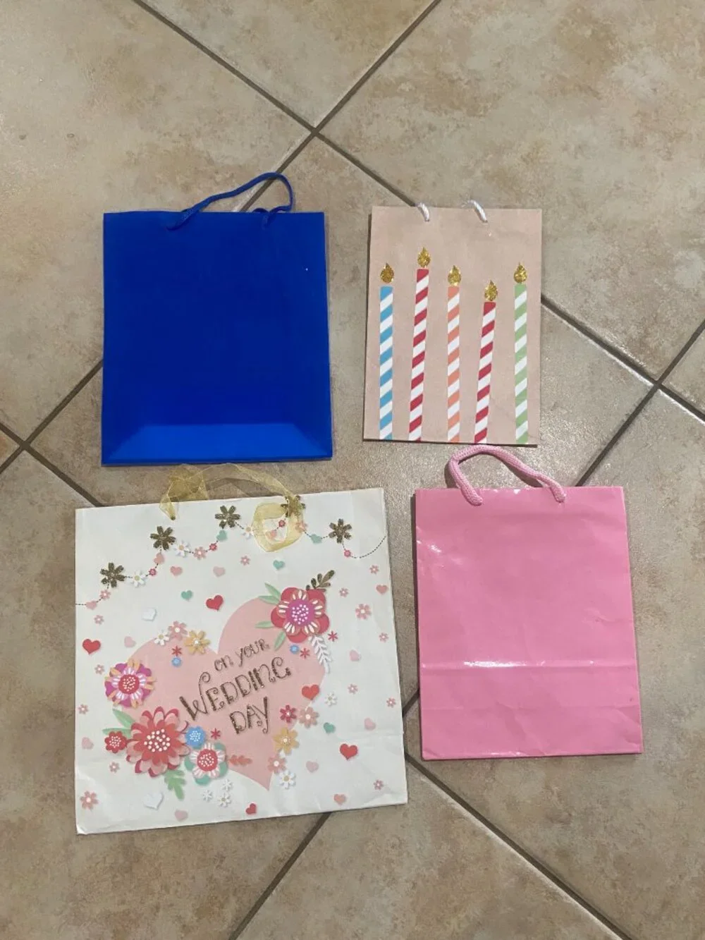 Reusable Gift Bag Bundle Lot of 17 Birthday Wedding Assorted Mixed Size Gift Bag
